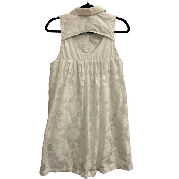 HD in Paris white lace overlay tank dress cotton 2 - Picture 2 of 7
